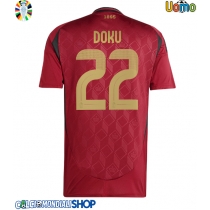 Maglie da calcio Belgio Jeremy Doku #22 Prima Maglia Europei 2024 Manica Corta